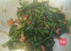 肉沫鸡蛋炒菠菜的做法图解6