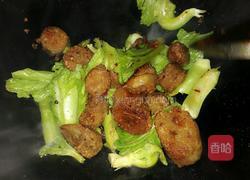芥菜炒灌肠的做法图解7