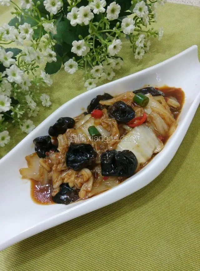 大白菜炒木耳