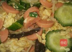 黄瓜鸡蛋火腿面的做法图解5