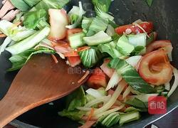 青菜火腿炒面的做法图解5