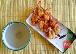 天妇罗（黄金蝴蝶虾）的做法图解9