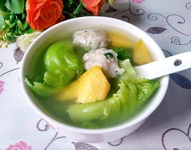 芥菜番薯鲮鱼丸汤[图]