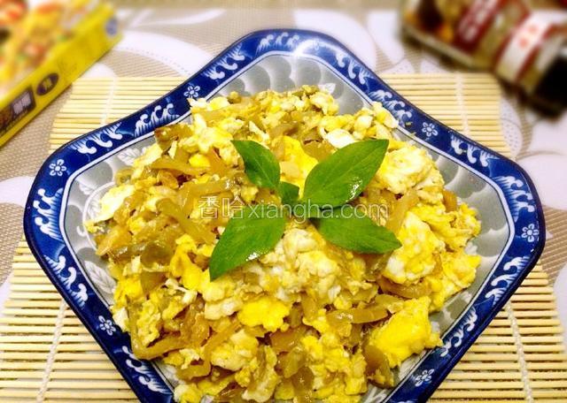 黄金蛋炒榨菜丝