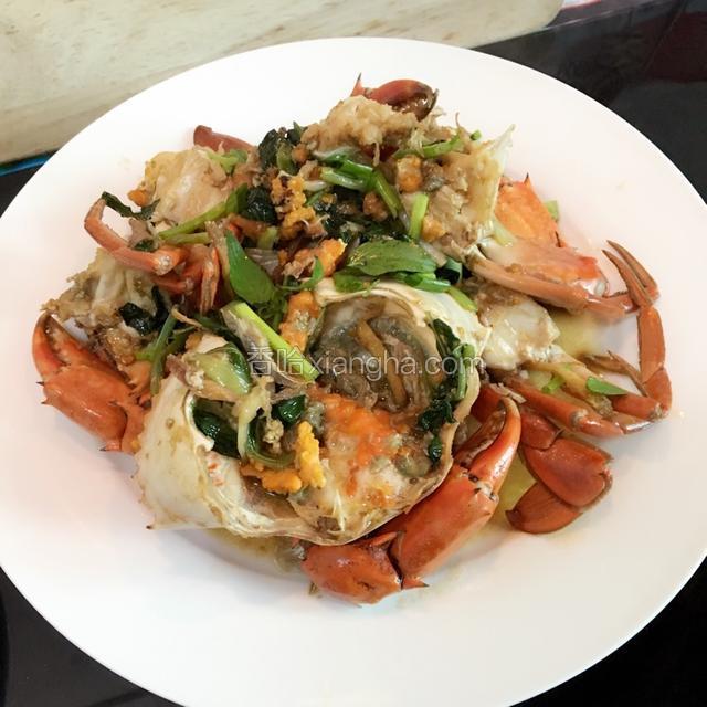 九层塔炒膏蟹
