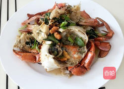 九层塔炒膏蟹的做法图解12