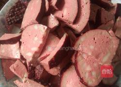 青椒炒血圆子的做法图解2