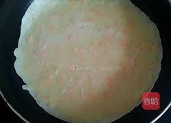 胡萝卜鸡蛋火腿卷的做法图解5