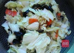 白菜木耳炒肉片的做法图解5