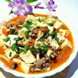 蟹味菇烩豆腐（改良版麻婆豆腐）的做法[图]