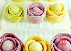 豆沙馅玫瑰花的做法图解11