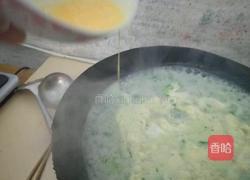 虾皮油菜蛋花粥的做法图解3