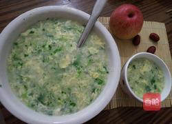 虾皮油菜蛋花粥的做法图解4