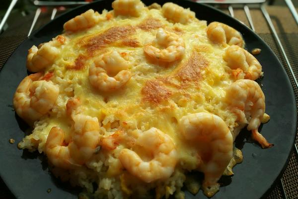 虾仁焗饭的做法大全