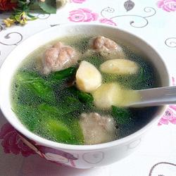 豆苗大蒜肉丸汤的做法[图]