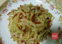 剁椒炒白菜干肉丝的做法图解8