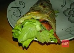 Illustration of how to make egg-filled pancakes 8