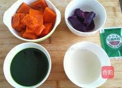 彩色大花卷的做法图解1