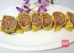 黄金鸡蛋肉卷的做法图解15