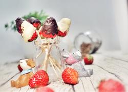 草莓巧克力棒棒糖