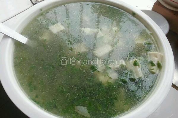 荠菜豆腐汤