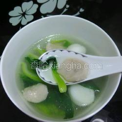 菜心丸子汤的做法 菜谱 香哈网