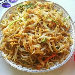 绿豆芽爆炒干豆腐的做法[图]