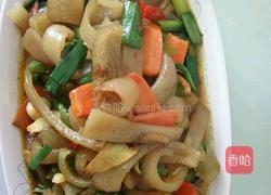 蒜苗炒肉皮的做法图解4