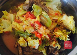 番茄包菜炖排骨的做法图解10