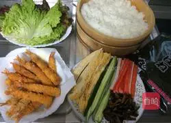 Illustration of how to make hand-rolled sushi 2