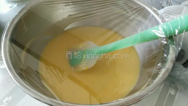 盖上保鲜膜放进冰箱冷藏1小时。