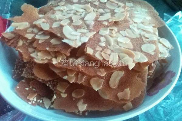 杏仁、芝麻瓦片饼