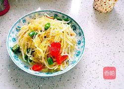 青红椒爆苤蓝丝的做法图解7