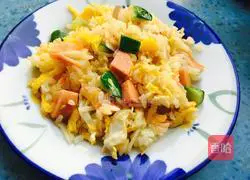 Illustration of how to make egg fried rice 4