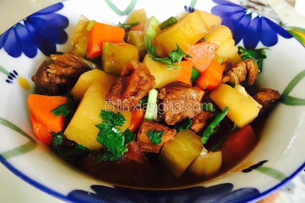 土豆萝卜炖牛肉