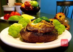 鲜烤香菇酿肉的做法图解9