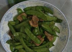 兰豆炒肉片