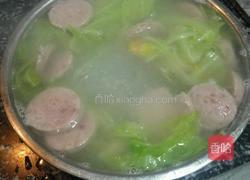 大白菜火腿肠粉丝汤的做法图解6