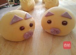 小猪豆沙包的做法图解7