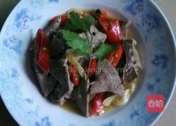 红椒姜丝炝肝片的做法图解11