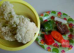 花菜炒咸肉的做法图解1