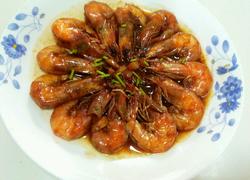蒜泥红烧对虾