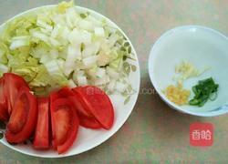 番茄白菜贝壳羹的做法图解2