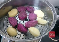 炸酱，紫薯面条的做法图解1