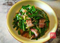 腊肉炒韭菜的做法图解4