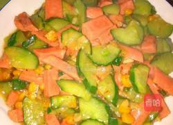 火腿黄瓜玉米丁的做法图解6