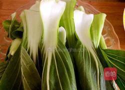 虾仁扒油菜的做法图解2