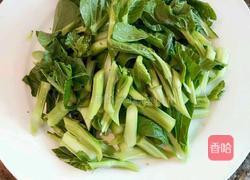 菜心炒河虾的做法图解1