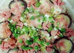 肉末香菇蒸鸭蛋火腿