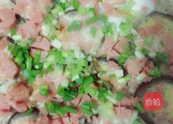 肉末香菇蒸鸭蛋火腿的做法图解10